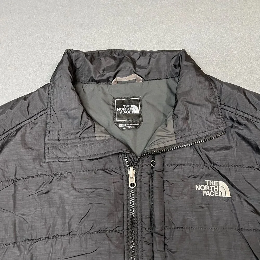 The North Face Puffer Vest Men's XL Black Sleeveless Classic Collar Full-Zip